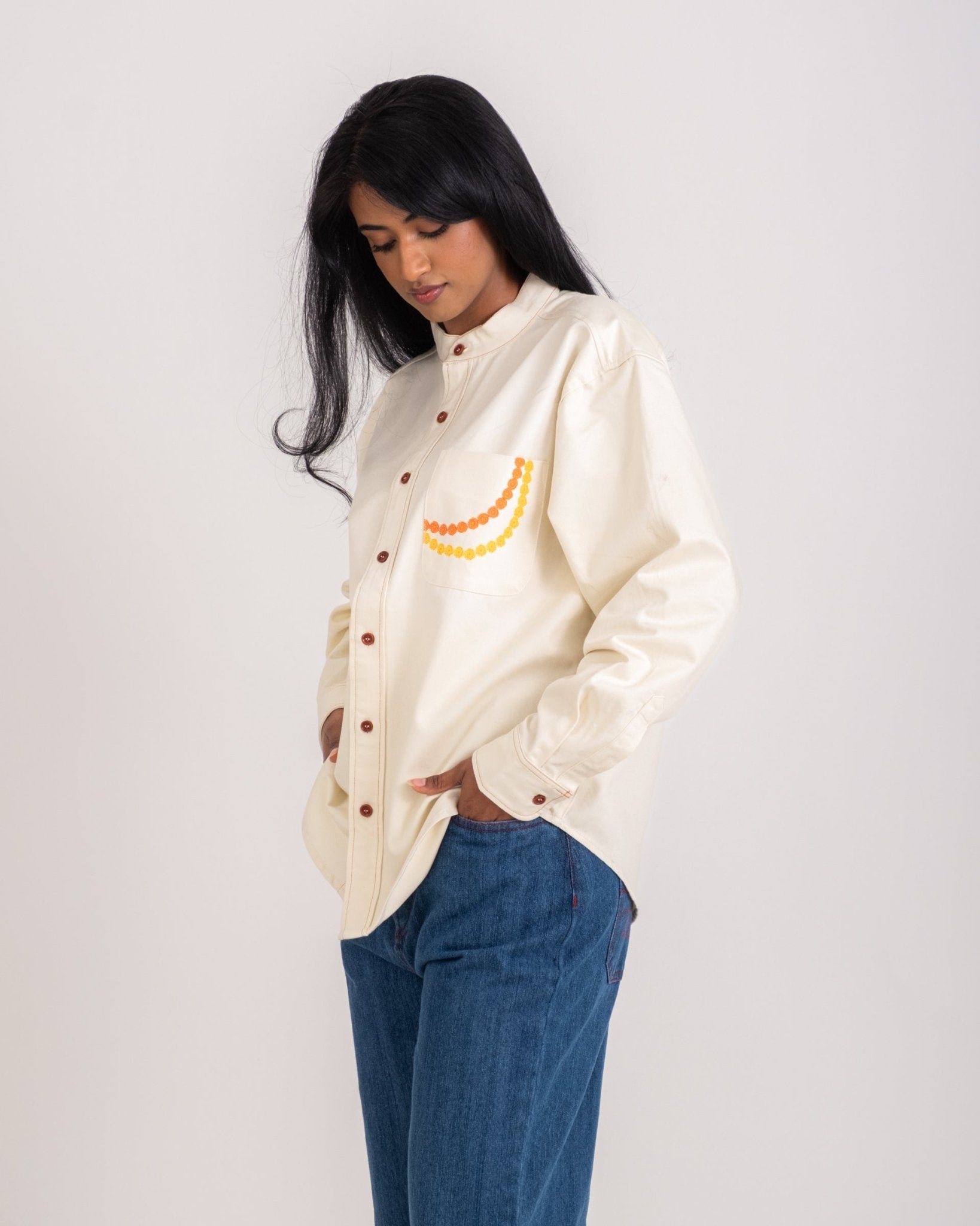 Flower Kurta Shirt - The Urban Indian