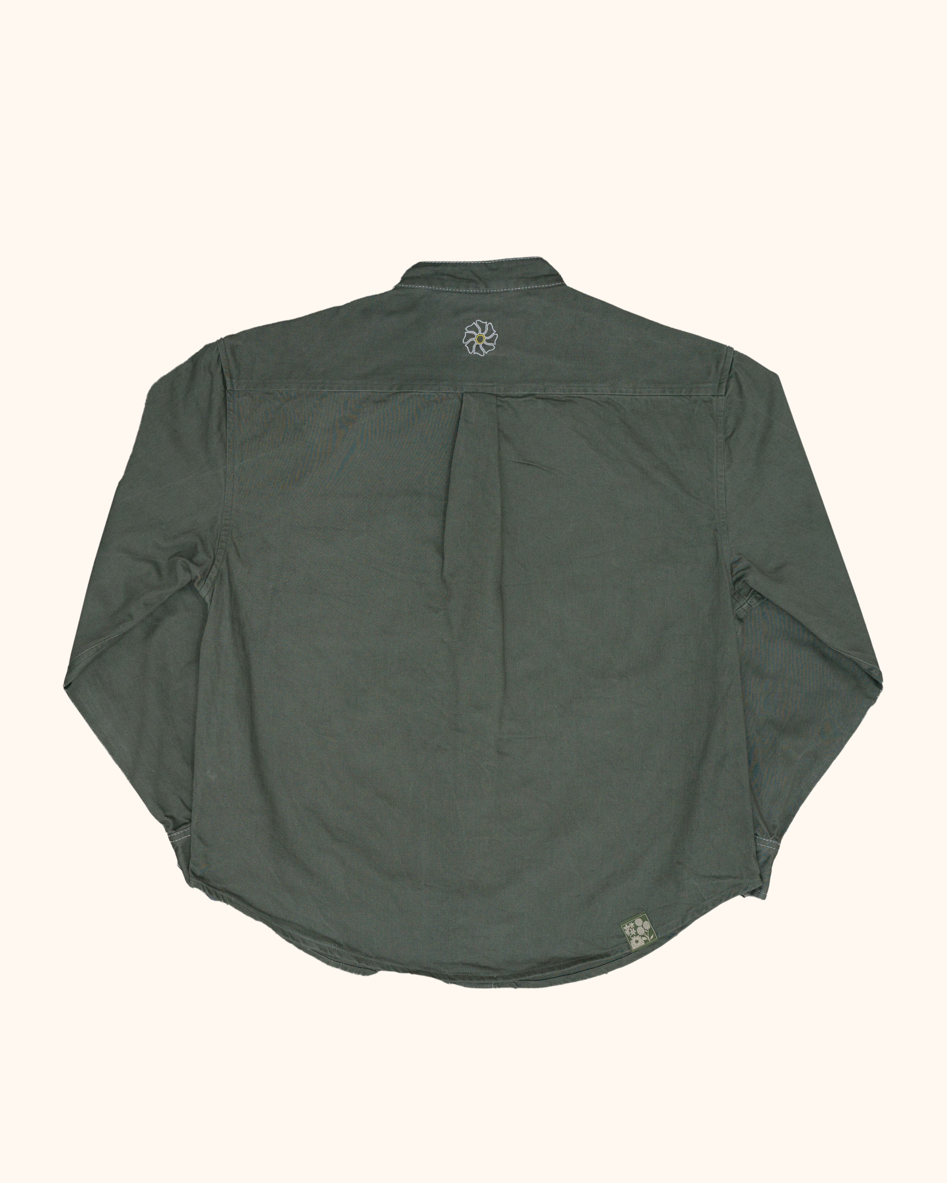 Flower Band Collar Shirt