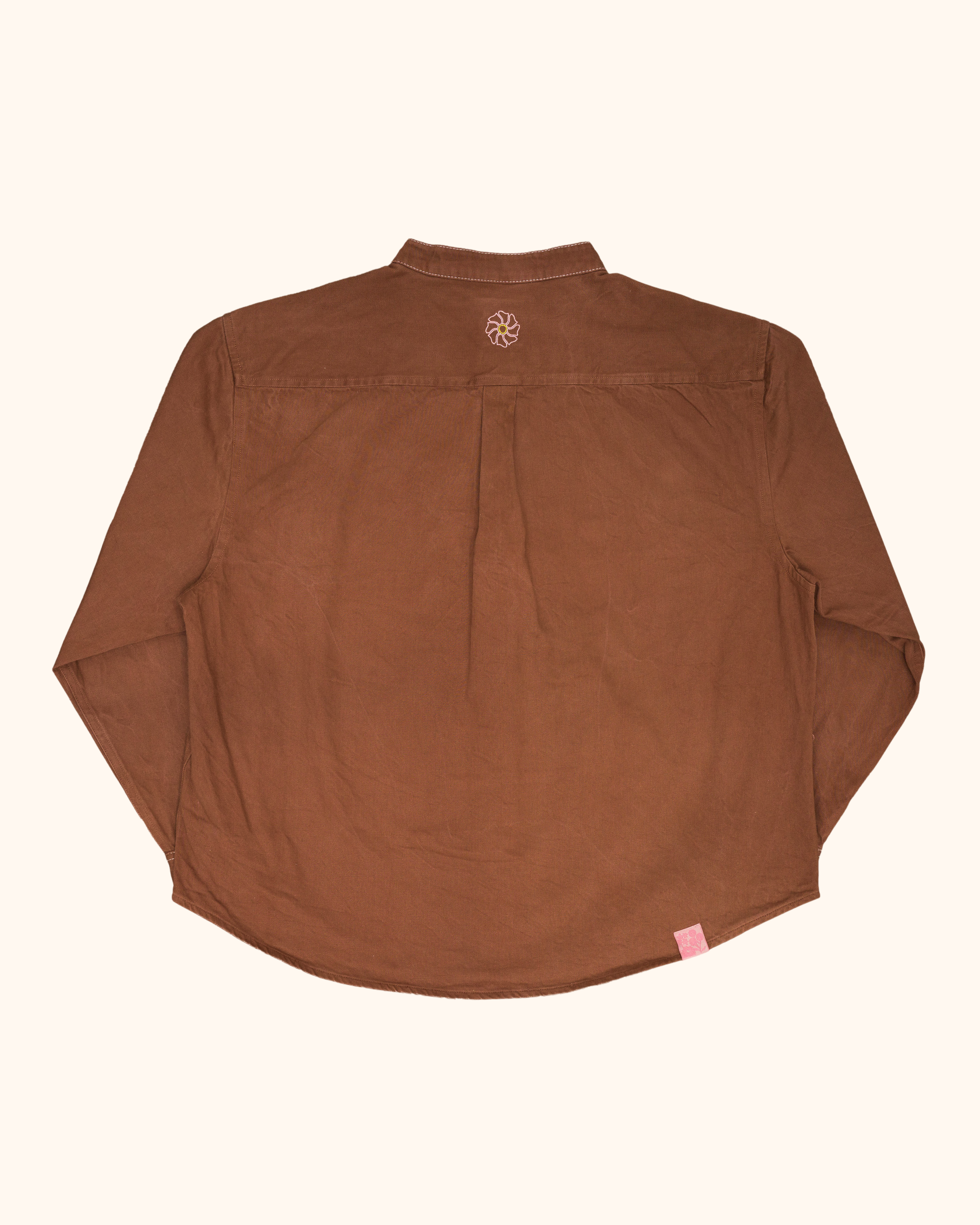 Flower Band Collar Shirt
