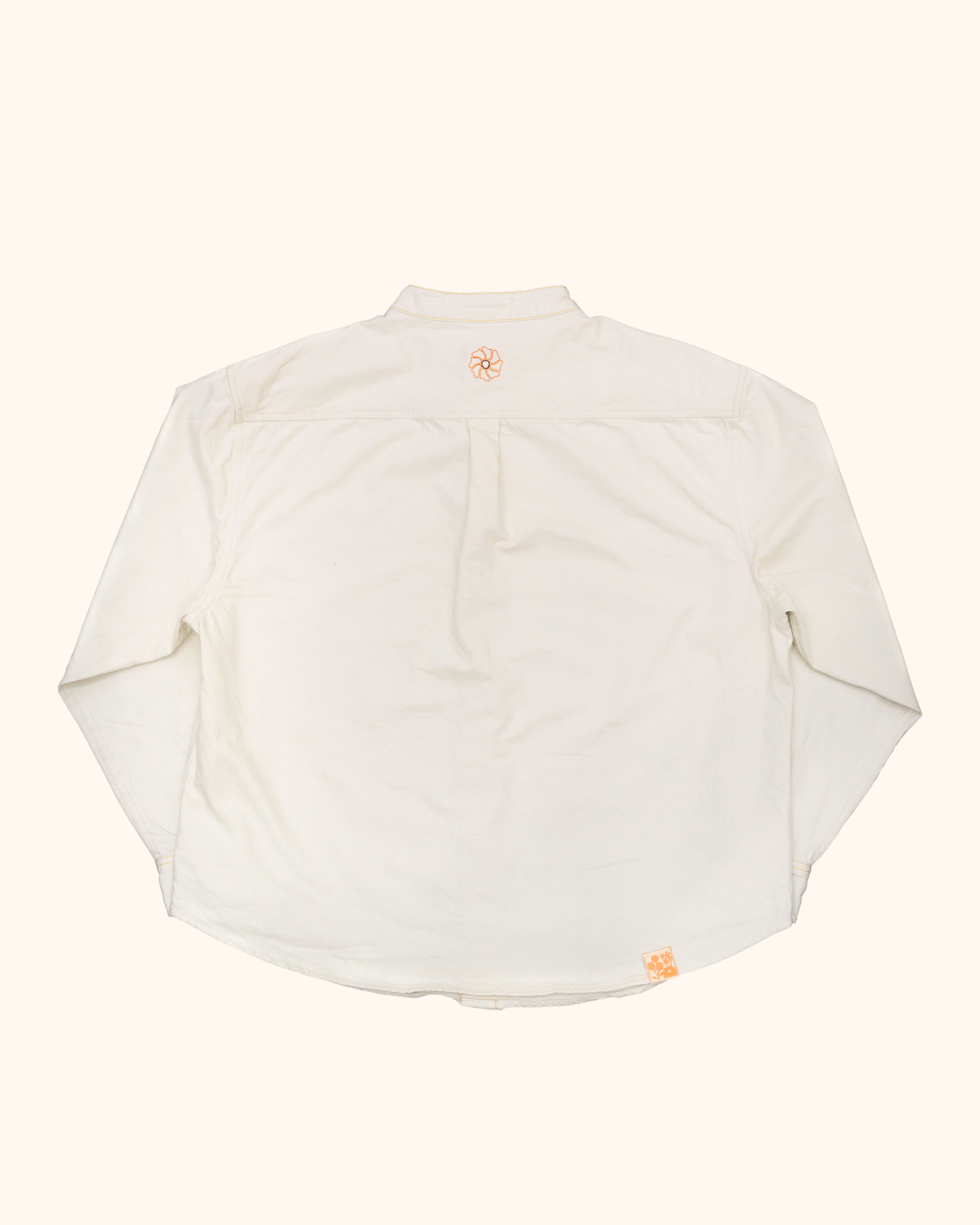 Flower Band Collar Shirt