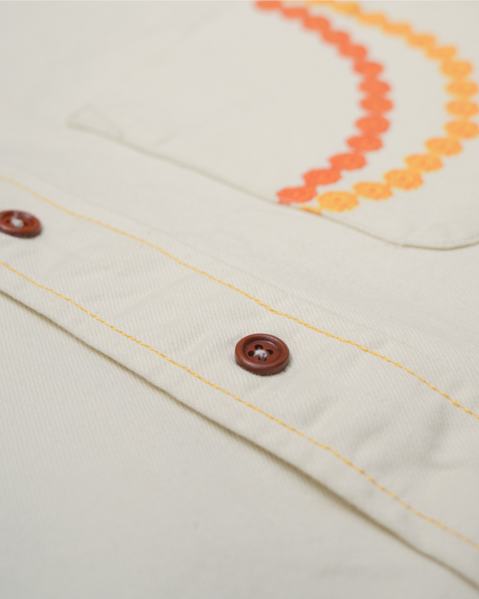 Flower Band Collar Shirt