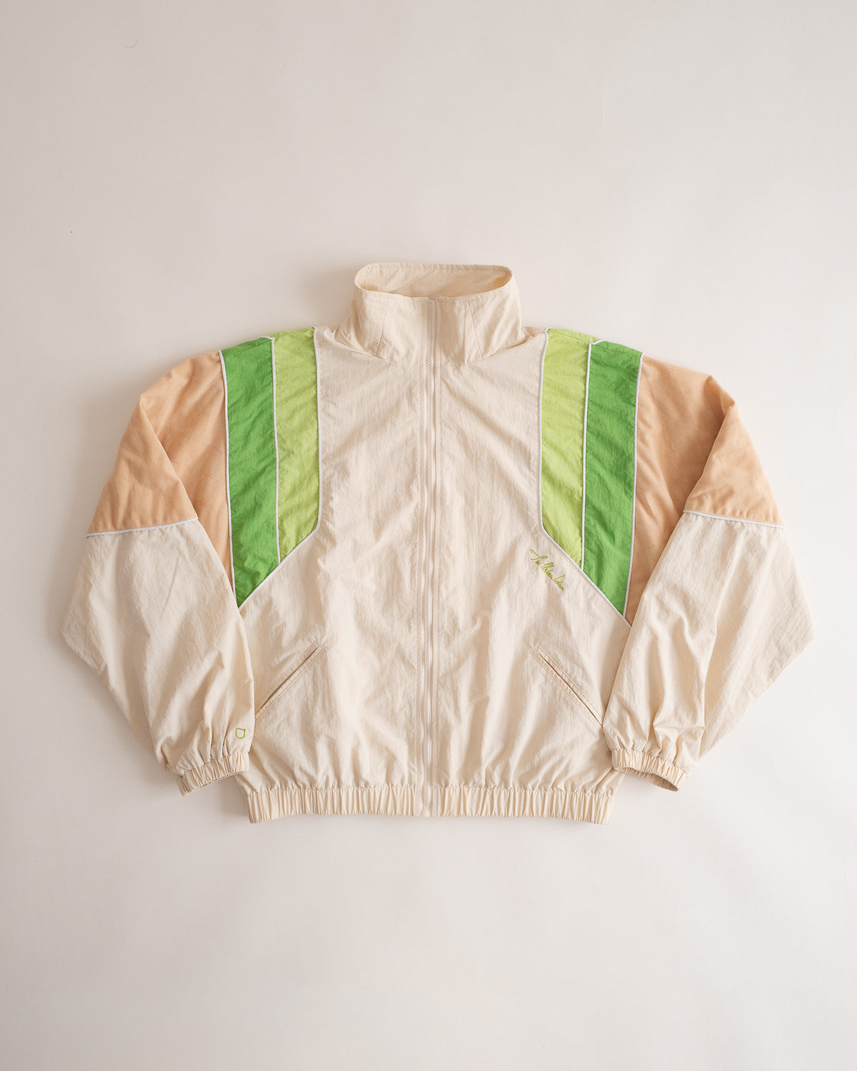 Sweets Track Jacket in Pista Green, flat lay from the front #Color_Pista Green