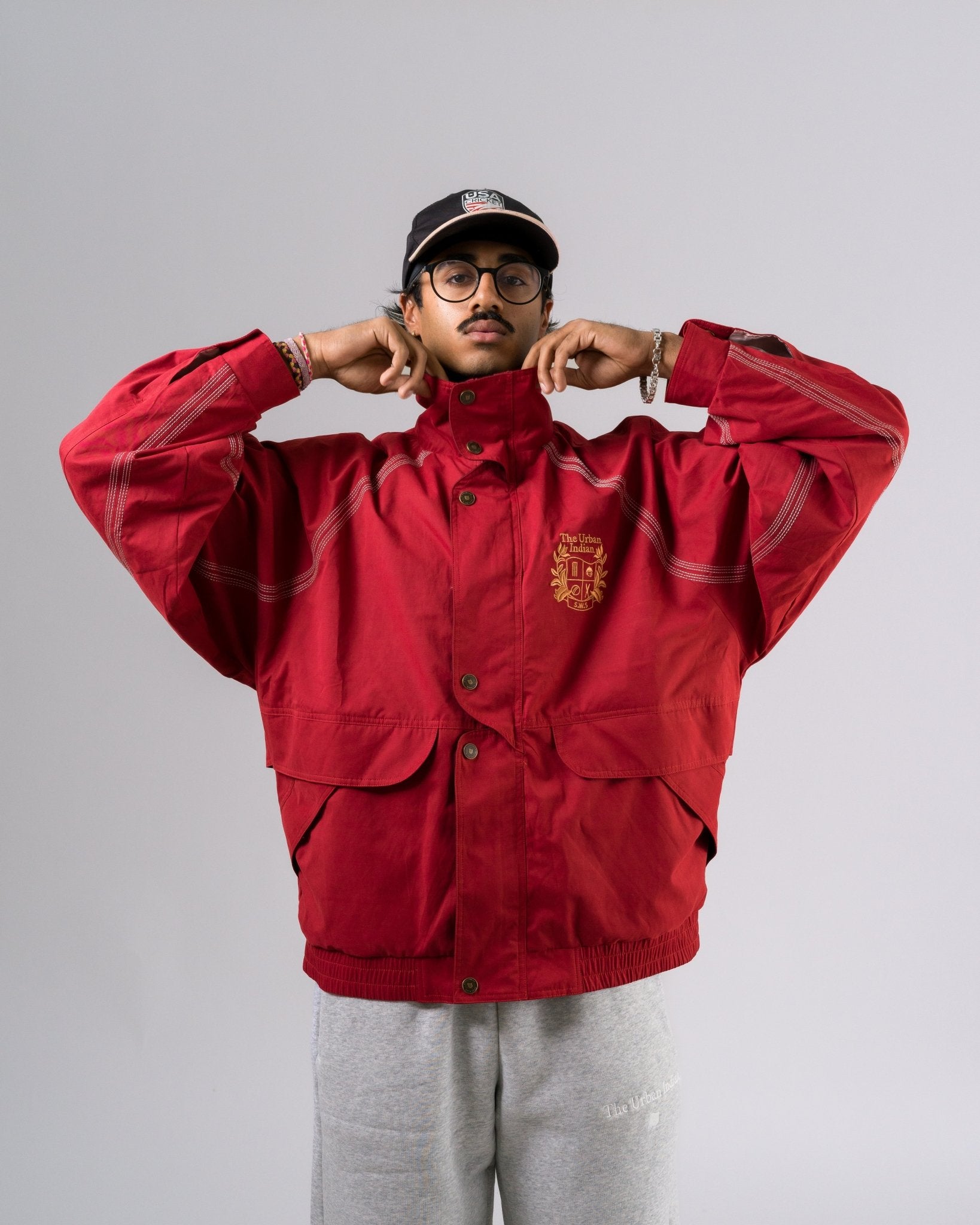 The Test Bounder - Red Cricket Jacket | The Urban Indian