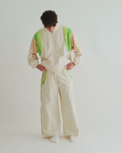 Video of a man in the Pista Green Sweets Track Jacket and matching Track Pants