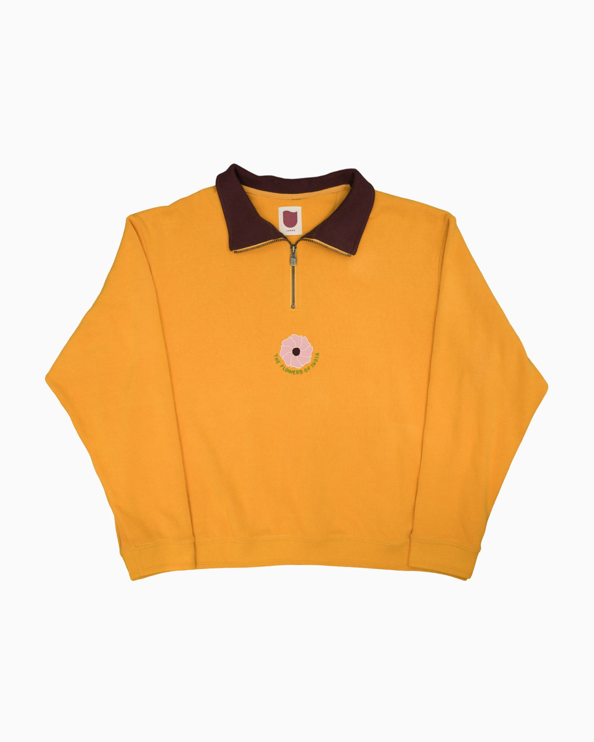 Flower Quarter Zip - Indian Floral Sweatshirt | TUI